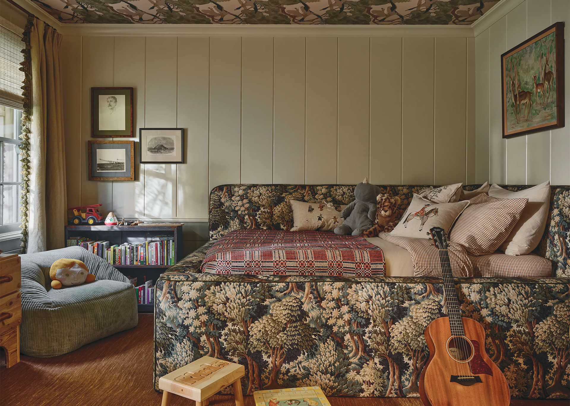 Playful children's bedroom.
