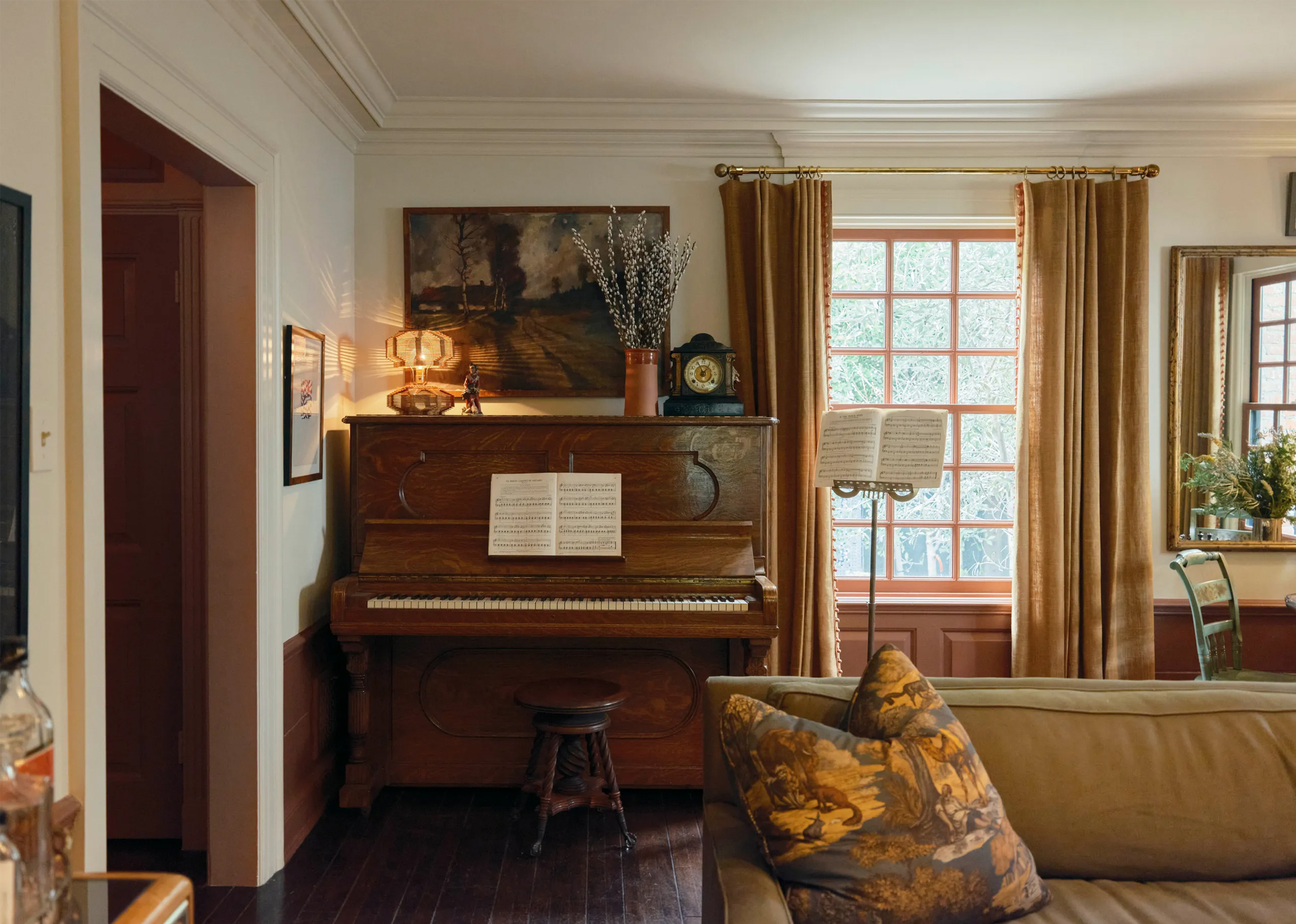 Inside Emma Robert's home.