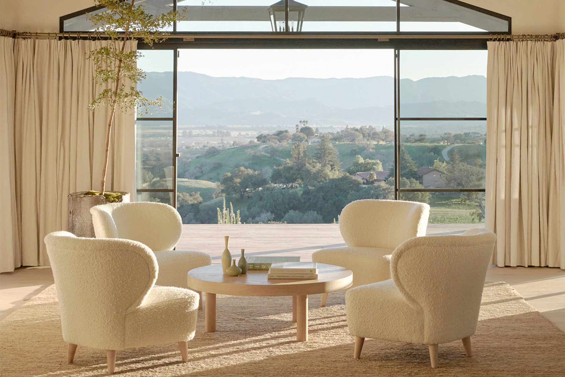 Lounge chairs with view.